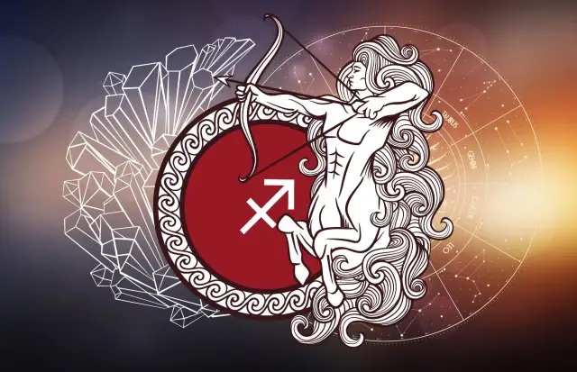 Strzelec, 24 listopada znak zodiaku, to mityczny centaur z łukiem i strzałą, symbolizujący odwagę i dążenie do celu.