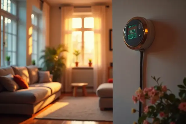 Nowoczesny licznik energii PGE, idealny do taryfy G12w, pokazuje czas letni i zimowy.