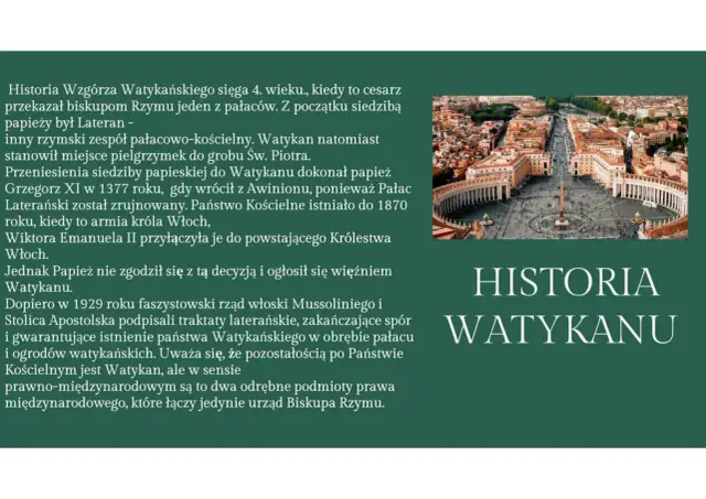 Widok z lotu ptaka na Plac Świętego Piotra i Bazylikę. Czy Watykan to państwo? Historia Watykanu od IV wieku do traktatów laterańskich w 1929 roku.