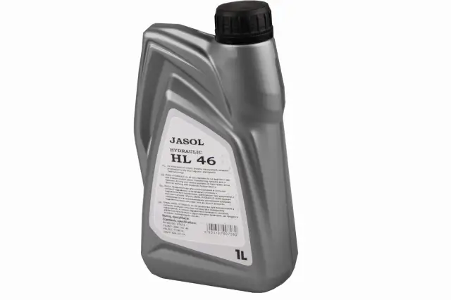 Olej hydrauliczny JASOL HL 46 do podnośnika hydraulicznego. Zapewnia płynną pracę układów przeniesienia siły.