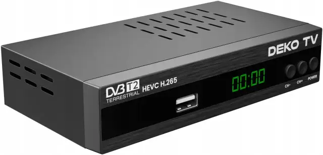 Dekoder DVB-T2 HEVC H.265. Czy do dekodera telewizji naziemnej potrzebna jest antena? Tak, do odbioru sygnału naziemnego potrzebna jest antena.