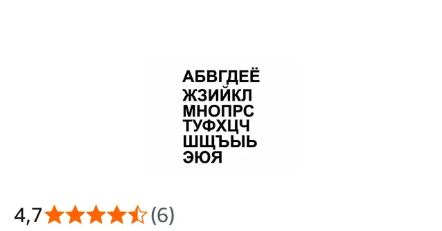Cyrilica alfabet w blokach liter. Od A do Я, nauka pisania.