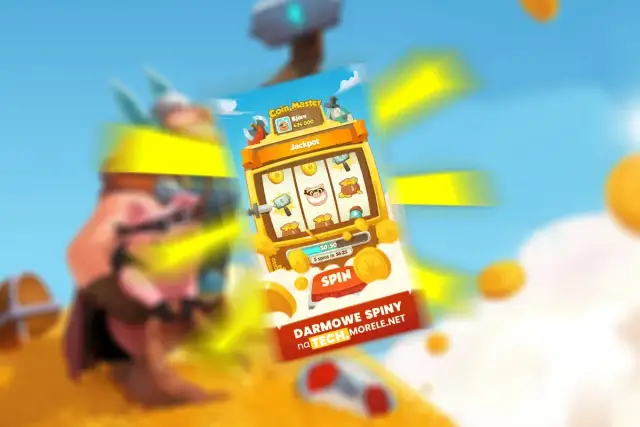 Aplikacja na darmowe spiny Coin Master z automatem do gry i złotymi monetami.