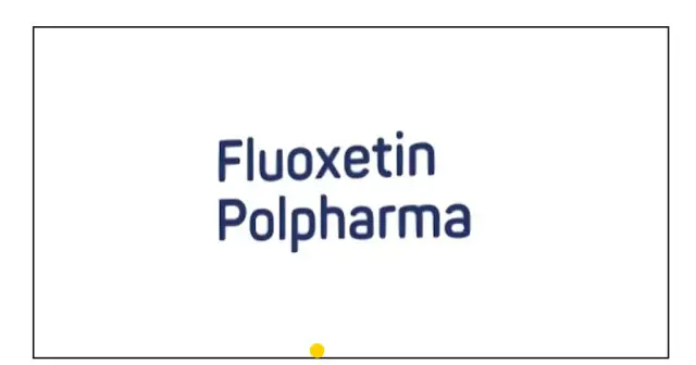 Napis "Fluoxetin Polpharma" na białym tle.
