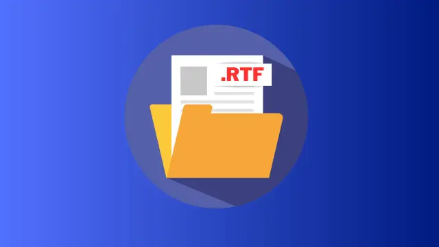 Ikona folderu z dokumentem .RTF.