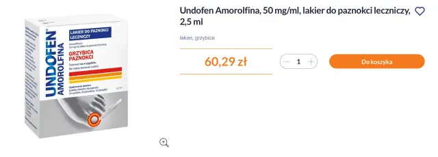 Undofen Amorolfina 50 mg/ml, lakier leczniczy na grzybicę paznokci, 2,5 ml. Zwalcz grzybicę paznokci skutecznie!