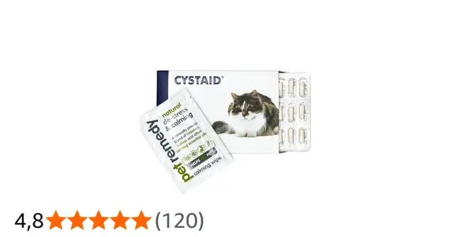Opakowanie Cysaid z kotem i chusteczką Pet Remedy.