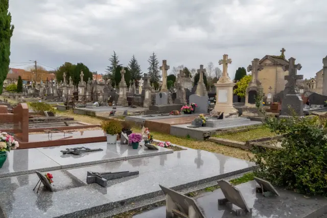 Cmentarz pełen nagrobków i krzyży. Szukasz miejsca spoczynku bliskiej osoby? Jak znaleźć osobę zmarłą na cmentarzu?