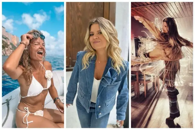 Trzy ujęcia Marty Manowskiej: na łodzi w bikini, w jeansowej kurtce i w stroju z frędzlami. Ile lat ma Marta Manowska?