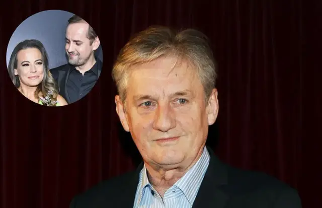 Grzegorz Wąs z córką i jej partnerem.