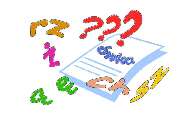 Kolorowe litery i znaki zapytania unoszą się nad kartką z napisem "ówka". Czy to już dowidzenia, czy do widzenia?