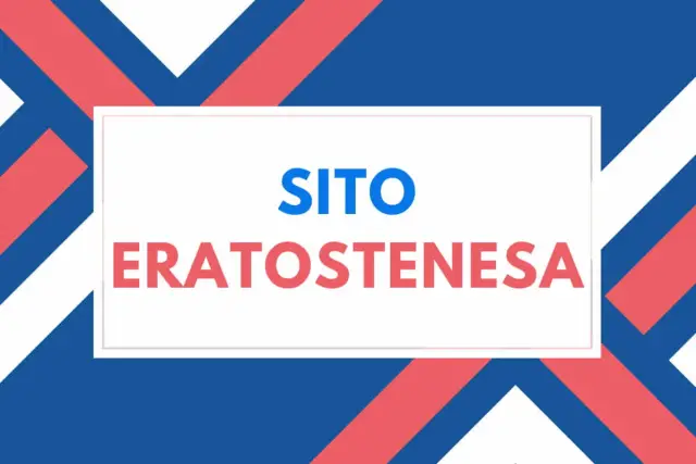 Sito Eratostenesa - grafika z tekstem, przedstawiająca metodę znajdowania liczb pierwszych.