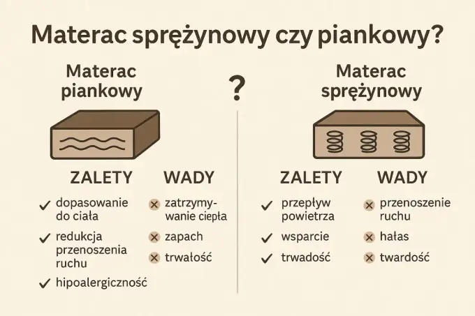 Materac piankowy czy sprężynowy? Wybierz najlepszy dla kręgosłupa