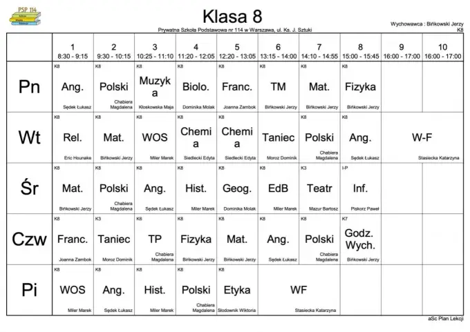 Plan lekcji klasa 8 - Jak uporządkować naukę przed egzaminem?