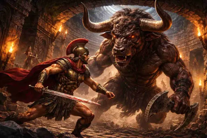 Minotaur i Tezeusz - kim był potwór z kreteńskiego labiryntu?