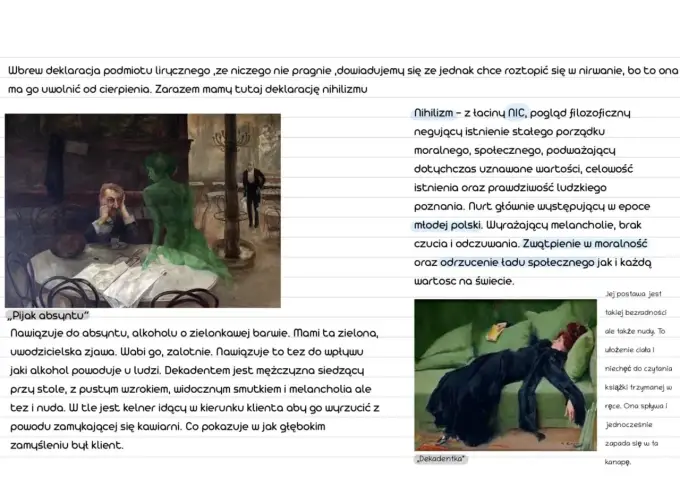 Dekadentyzm w Młodej Polsce - cechy, źródła i przykłady