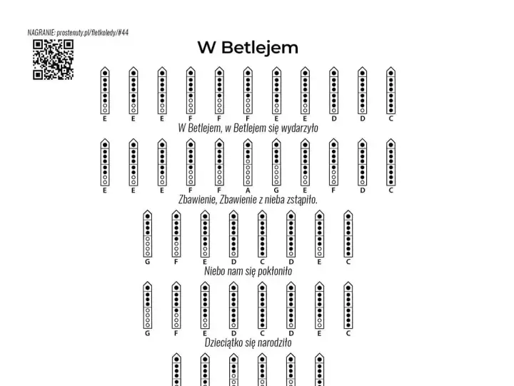 Kolędy - nuty literowe na keyboard, gitarę, flet. Zagraj łatwo!