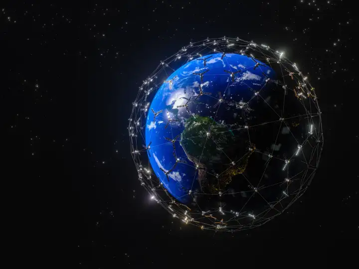 Sieć satelitów Starlink otacza Ziemię, zapewniając globalny internet. Wyobraź sobie tę prędkość!