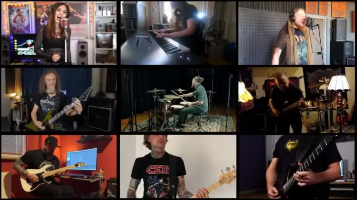 Skład Polish Metal Alliance: wokalistka, klawiszowiec, gitarzysta, perkusista, basista i dwaj gitarzyści grający na gitarach elektrycznych.