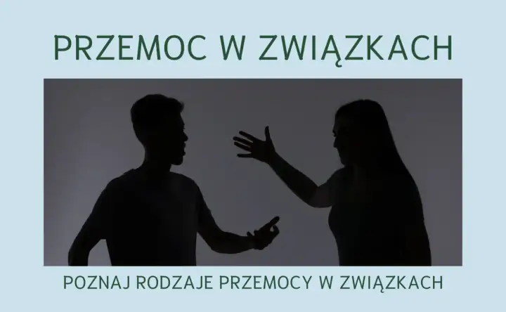 Sylwetki pary w konflikcie, kobieta unosi dłoń, mężczyzna wskazuje palcem. Temat: obwinianie w związku.