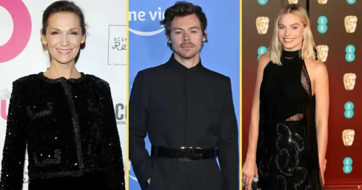 Kto ze świata show-biznesu potrafi porozumiewać się językiem migowym? Na zdjęciu: aktorka, Harry Styles i Margot Robbie.