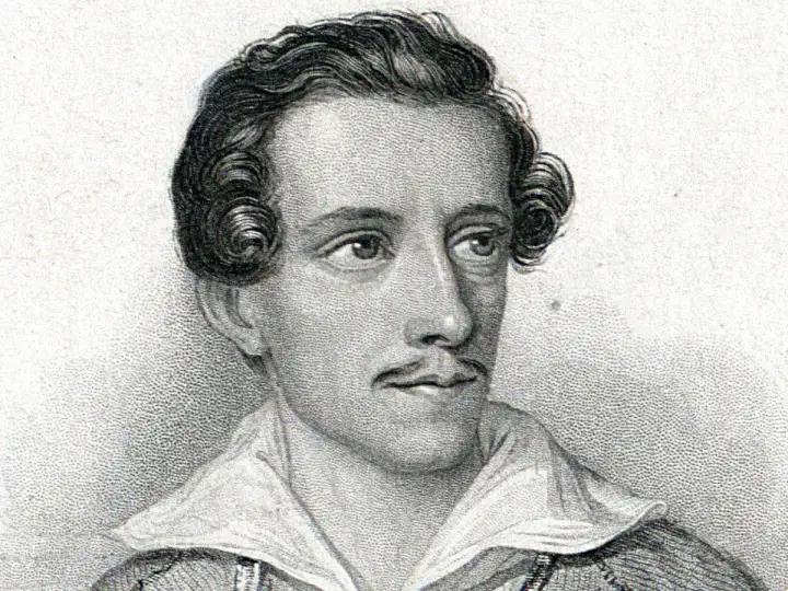Portret Juliusza Słowackiego, polskiego poety epoki romantyzmu.