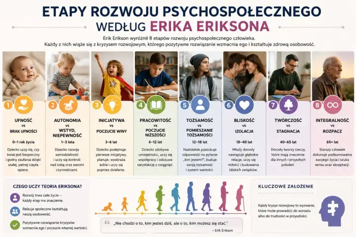 Erikson: 8 etapów rozwoju psychiki - Zrozum siebie i relacje