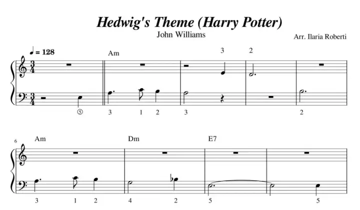 Hedwig's Theme - Zagraj to! Nuty literowe, instrumenty, nauka