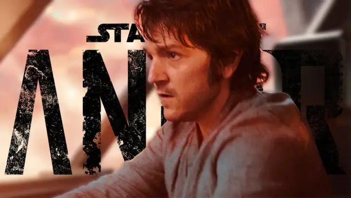 Cassian Andor, protagonista de Andor temporada 3, con mirada intensa.