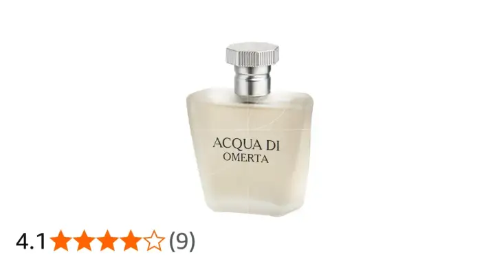 Elegancka butelka perfum "Acqua di Omerta" z metalową nakrętką. Tajemniczy zapach, który skrywa swoją historię.