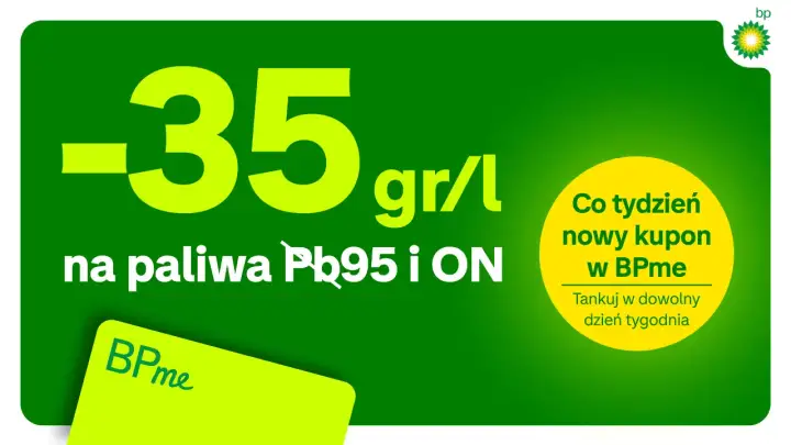 Rabat 35 gr/l na paliwo BP - Jak go odebrać w aplikacji BPme?