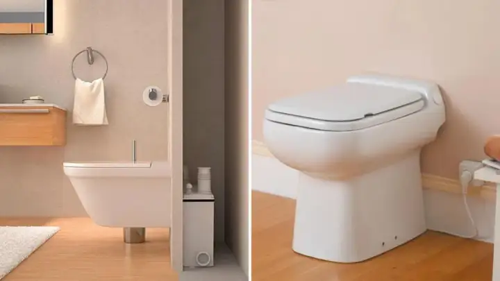 Il trituratore WC come funziona: un sistema compatto che sminuzza i rifiuti per un facile scarico.