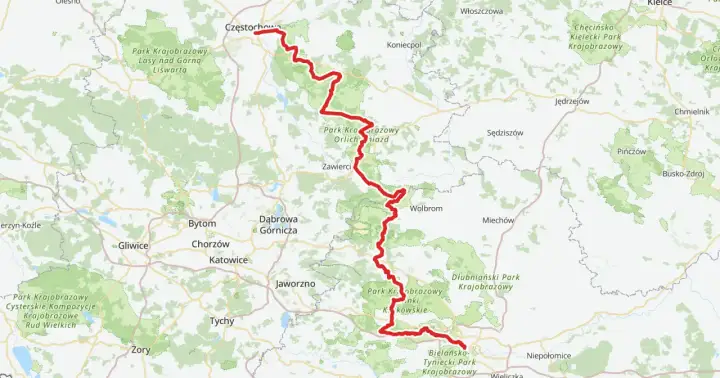 Trasy rowerowe Częstochowa - Przewodnik po Jurze i Szlaku Orlich Gniazd