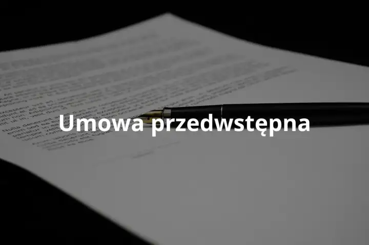 Umowa przedsprzedaży mieszkania, podpisana piórem. Dokument zawiera tekst w języku łacińskim.