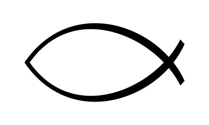 Symbol ryby, znak wczesnych chrześcijan, symbol wiary w Chrystusa.