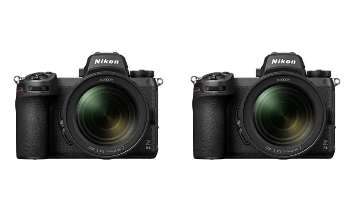 Dwa aparaty Nikon Z6 II z obiektywami NIKKOR Z 24-70mm f/4 S. Idealne do testów i profesjonalnych zastosowań.