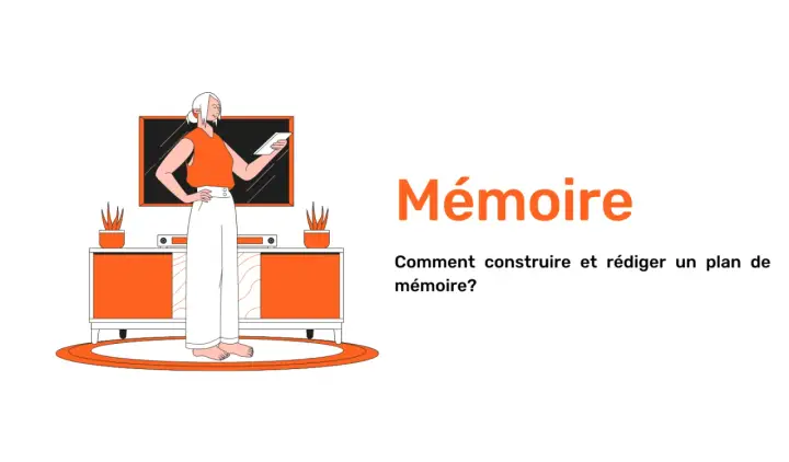 Une femme réfléchit à son plan mémoire, assise devant un écran.