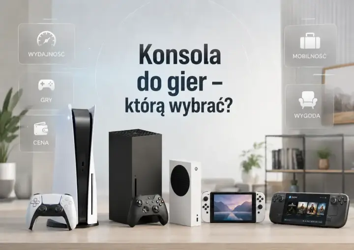 Konsola do gier – którą wybrać? PlayStation 5, Xbox Series X/S, Nintendo Switch i Steam Deck. Porównanie wydajności, gier, ceny, mobilności i wygody.