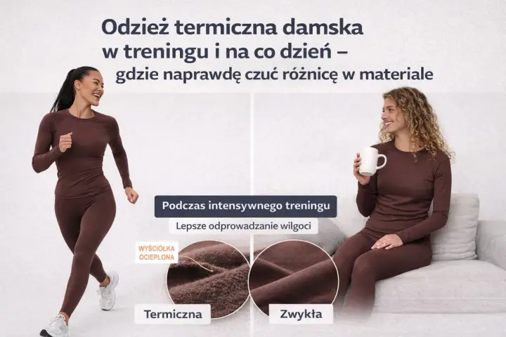Damska odzież termiczna i termoaktywna: biegnij i odpoczywaj w komforcie. Różnica w materiale jest odczuwalna!