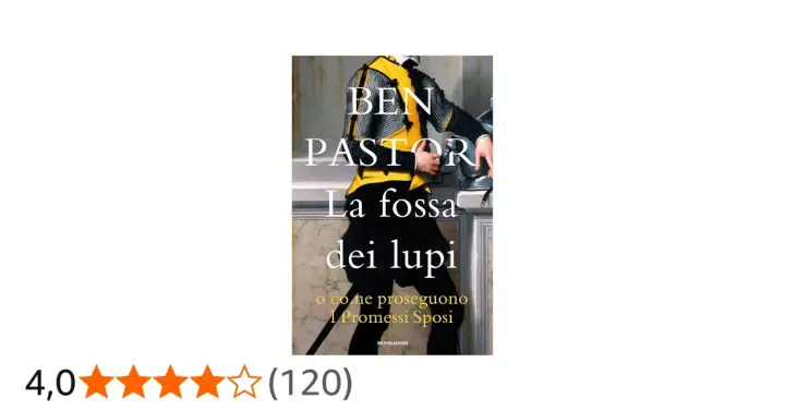 Copertina del libro "La fossa dei lupi" di Ben Pastor, con un uomo in armatura.