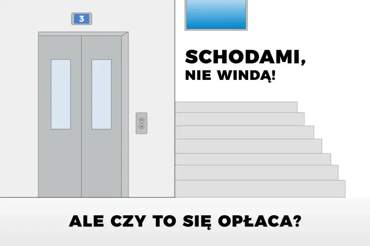 Winda i schody. Wybierz schody, by zwiększyć podstawową przemianę materii. Ale czy to się opłaca?