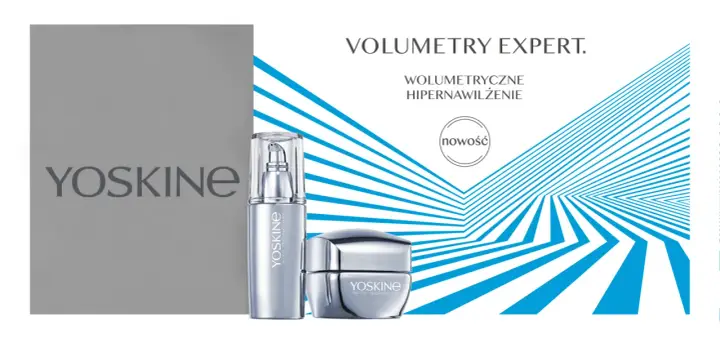 YOSKINE to marka kosmetyków, która oferuje produkty do pielęgnacji, jak ten serum i krem z serii Volumetry Expert.