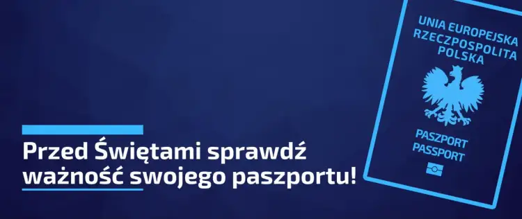 Przed Świętami sprawdź ważność swojego paszportu! Gdzie sprawdzić ważność paszportu? Dokument z orłem i napisem "PASZPORT".