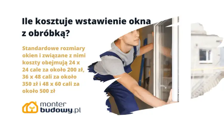 Monter w niebieskim kombinezonie montuje okno.