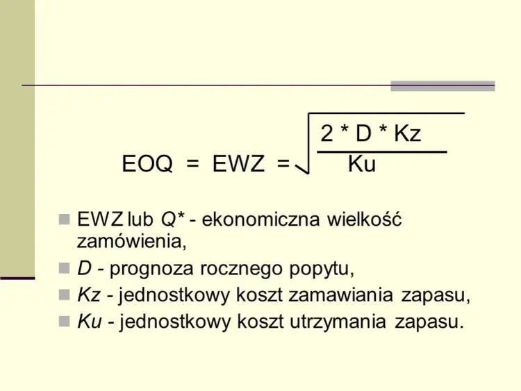 EWZ wzór - Jak obliczyć Ekonomiczną Wielkość Zamówienia?