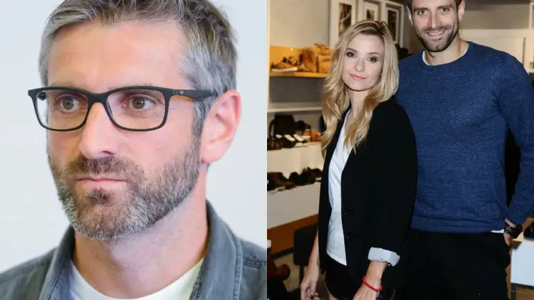 Maciej Dowbor w okularach i jego partnerka, tworząc obraz pełen emocji, być może zapowiedź nowego romansu.