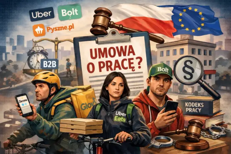 Kalkulator opłacalności: b2b czy umowa o pracę? Kurierzy Uber Eats, Bolt, Pyszne.pl pod lupą prawa.