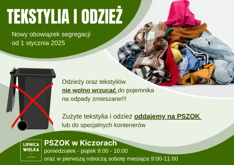 Obowiązkowa segregacja tekstyliów od 2025: Gdzie wyrzucać?