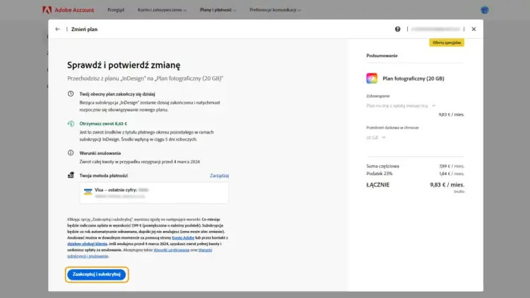 Jak anulować subskrypcję Photoshop i uniknąć dodatkowych opłat