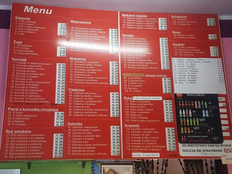 Chinczyk Partyzantów Gdańsk: menu, godziny otwarcia i dostawa na telefon